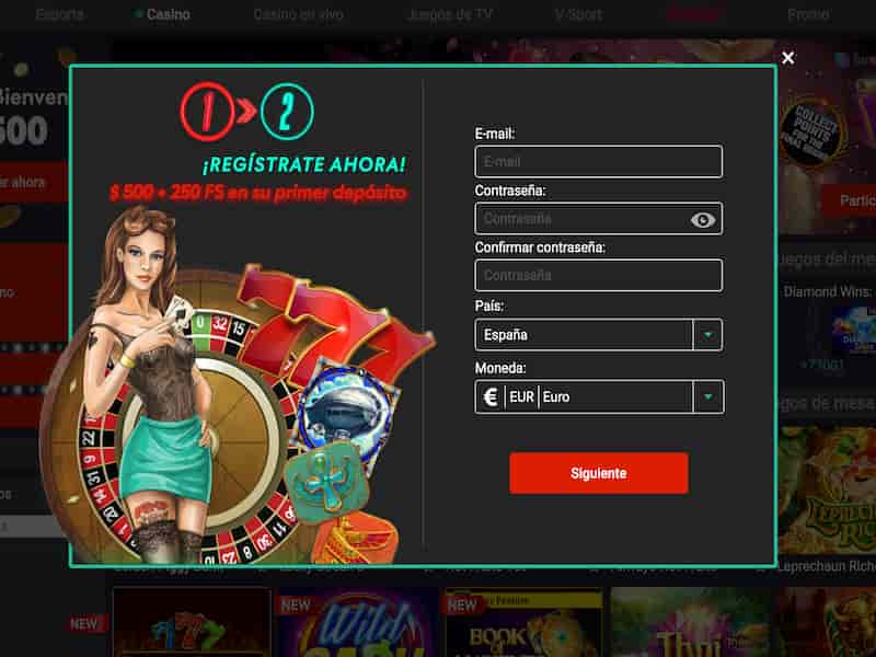 Registro en el sitio web oficial del casino Pin-Up